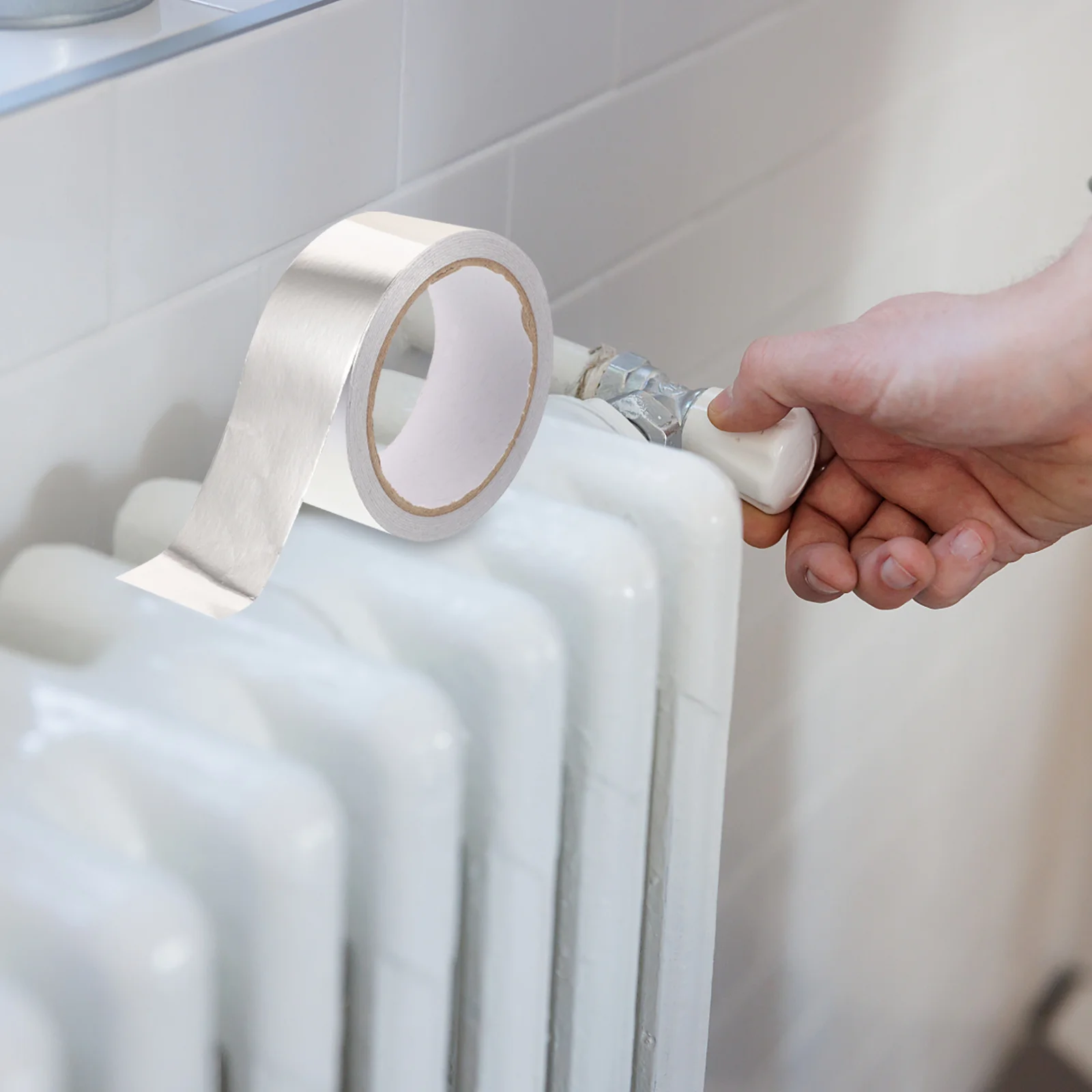 1 لفة 20 متر الثقيلة الألومنيوم احباط ذاتية اللصق ل Hvac مجفف القناة تنفيس العزل الألومنيوم الشريط ل القناة الفضة