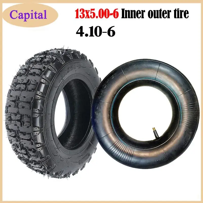 high-quality NEW model Front 4.10-6 Rear 13X5.00-6 inch hub tires Snow plow tires Butterfly tires 13*5.00-6 inch beach tires