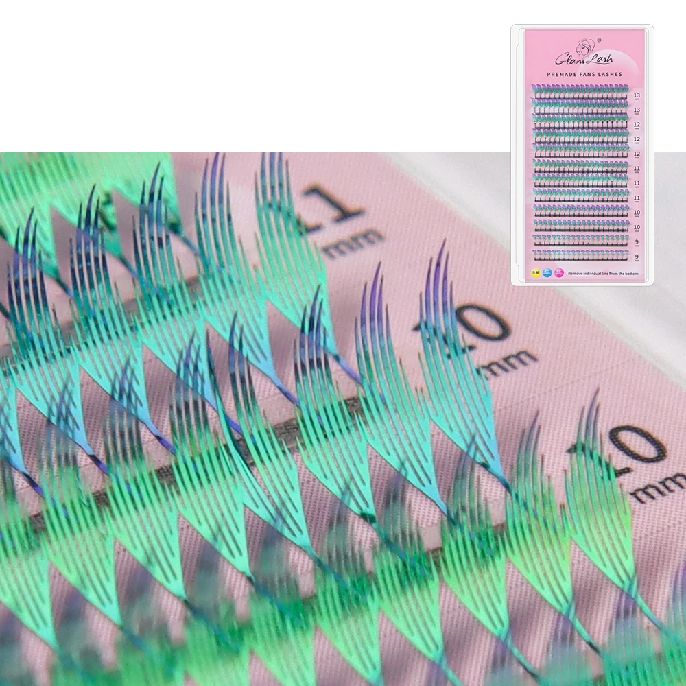 GLAMLASH Shiny Glitter Comic Spire Eyelash Extension Holographic Manga False Eyelashes Magical Elf Tinsel Anime Lashes