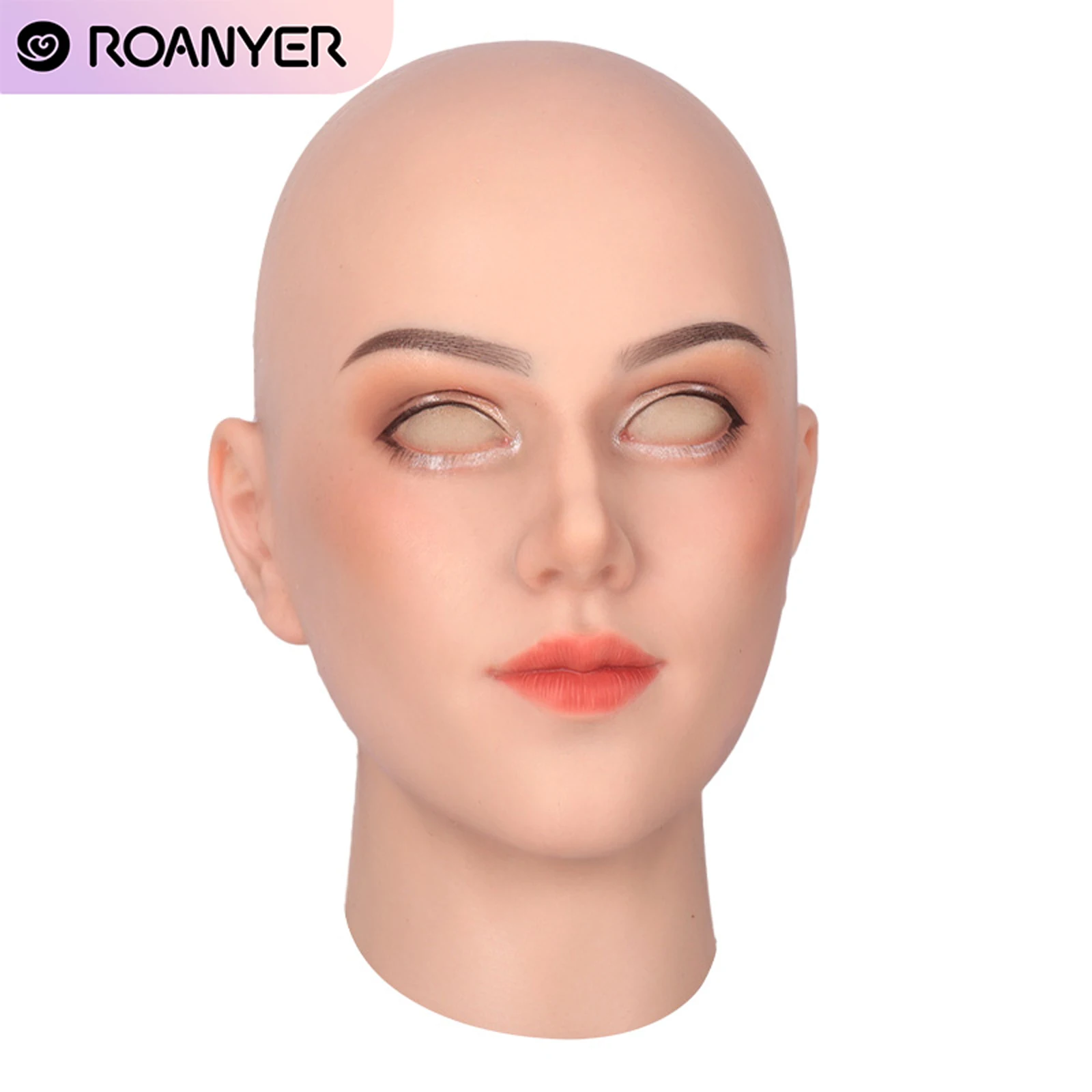 Roanyer Realistic Silicone Mask Scarleta Realistic Female Full Headwear for Crossdresser Drag Queen Cosplay Disguise