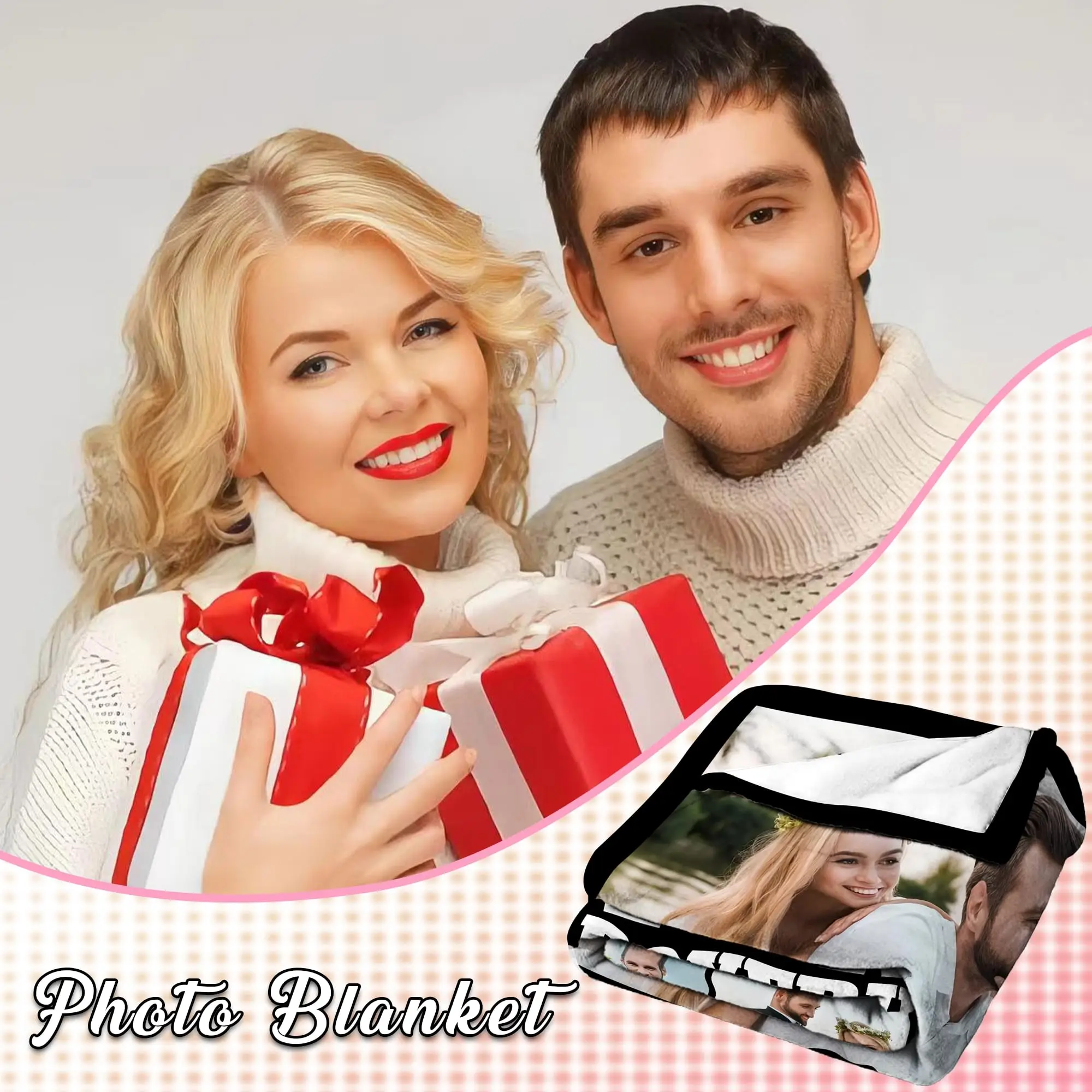 1 قطعة بطانية مخصصة التصميم الخاص بك شعار الأسرة صور طباعة بطانية ناعمة دافئة مخصصة لمحبي أبي أمي لشتاء السنة الجديدة هدية