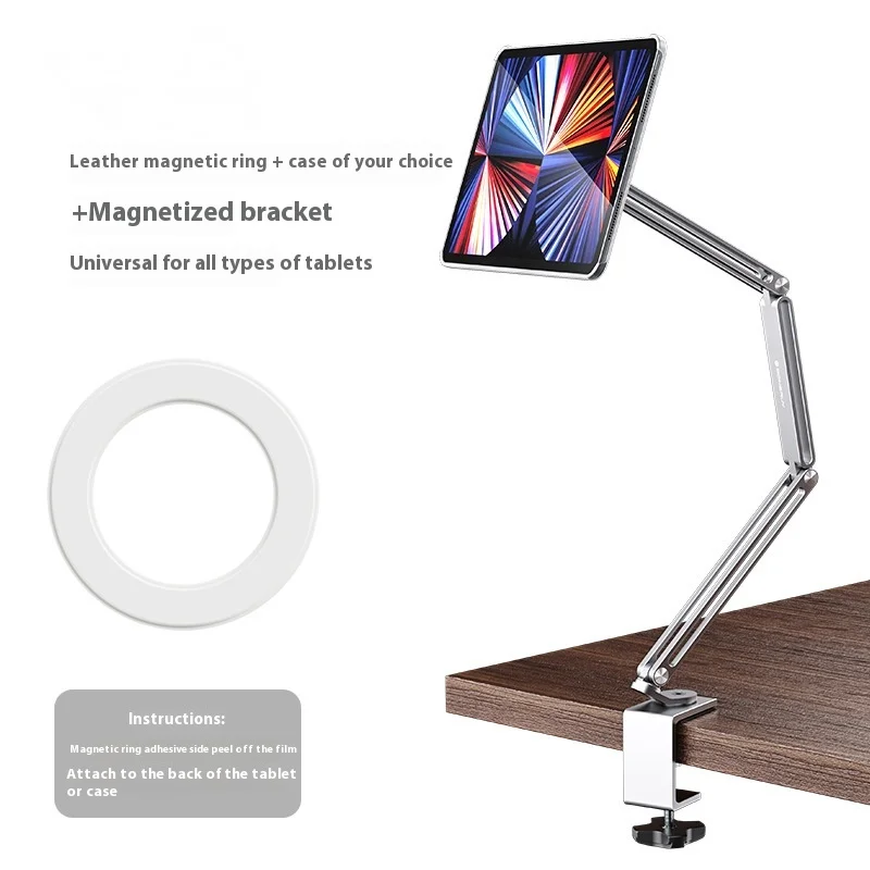 Portable Monitor Holder Aluminum Alloy Folding Arm Magnetic Construction 14 15.6 17.3 Inch Monitor Mount