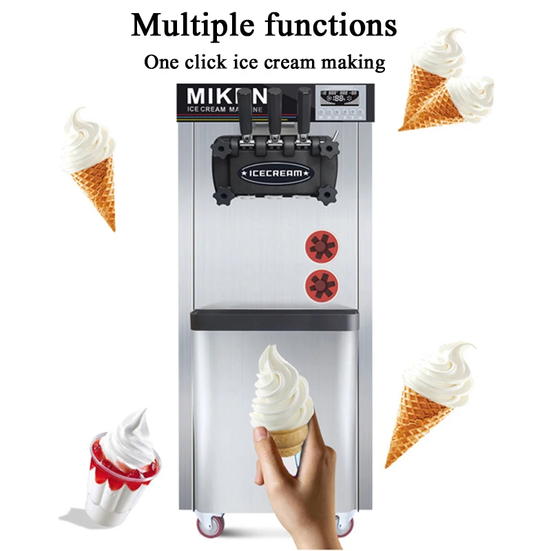 

Soft Serve Ice Cream Machine- Mix It In Ice Cream Maker for Frozen Yogurt, Sorbet, Gelato, Drinks 1.5 Quart