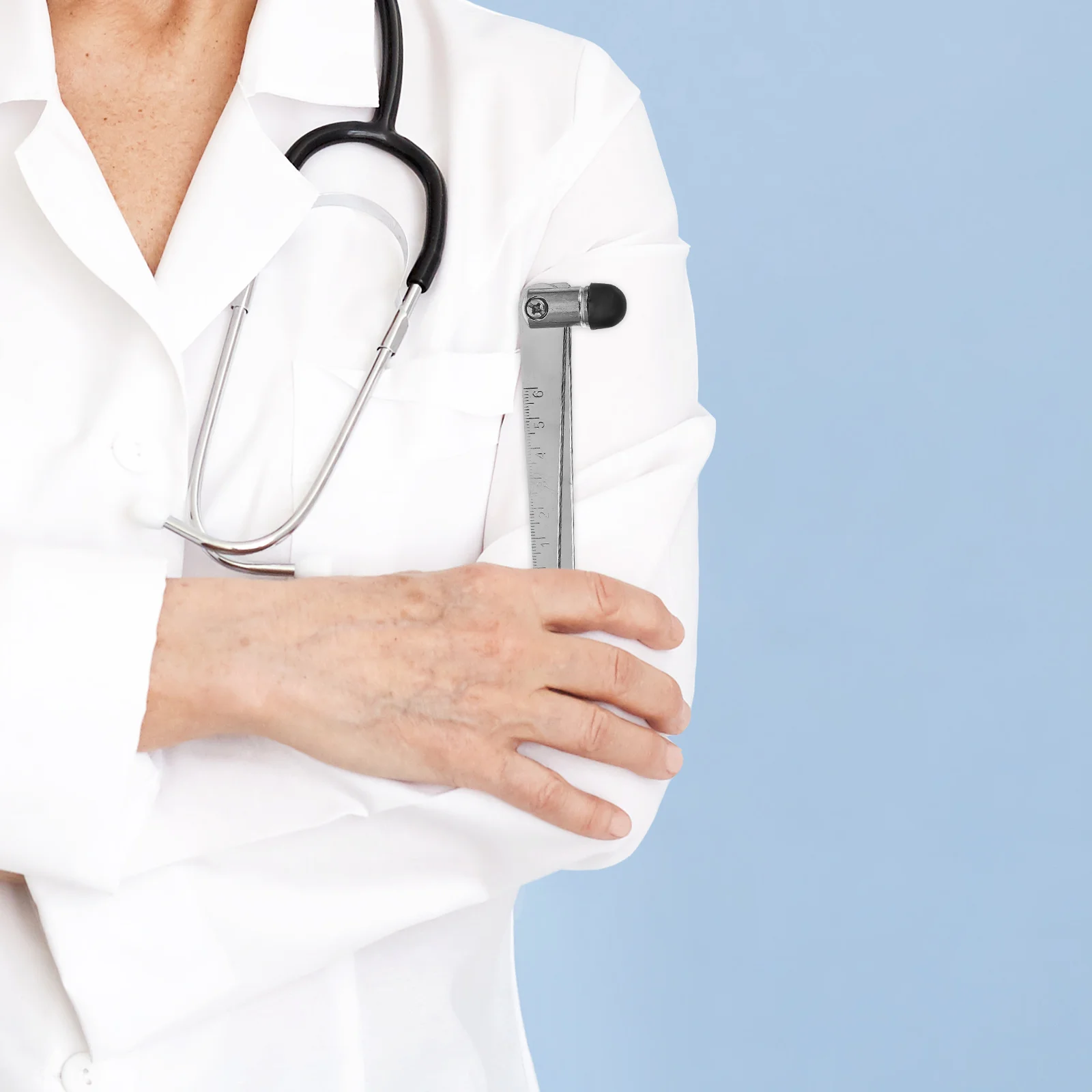 

Portable Stainless Steel Reflex Hammer Medical Diagnostic Multi-Purpose Neurological Exam Tool Precision Testing Hammer