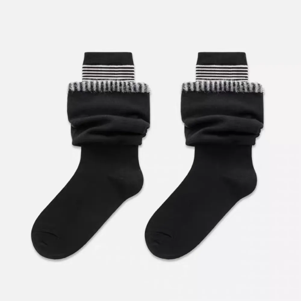 

New Knitted Hollow Calf Socks Warmth Breathable Stacked Long Tube Socks Harajuku Street Casual Mid Tube Socks Women Girls