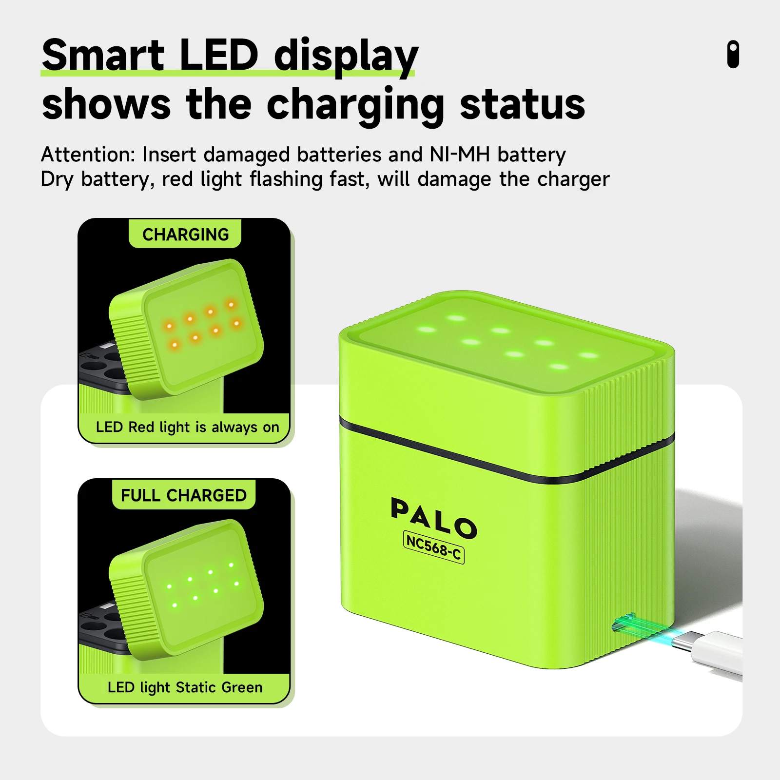 Dobíjecí baterie PALO AA AAA Lithium-iontová baterie AA Dobíjecí lithium-iontová baterie AAA s 1,5V AA/AAA nabíječkou na baterie - náhled 5