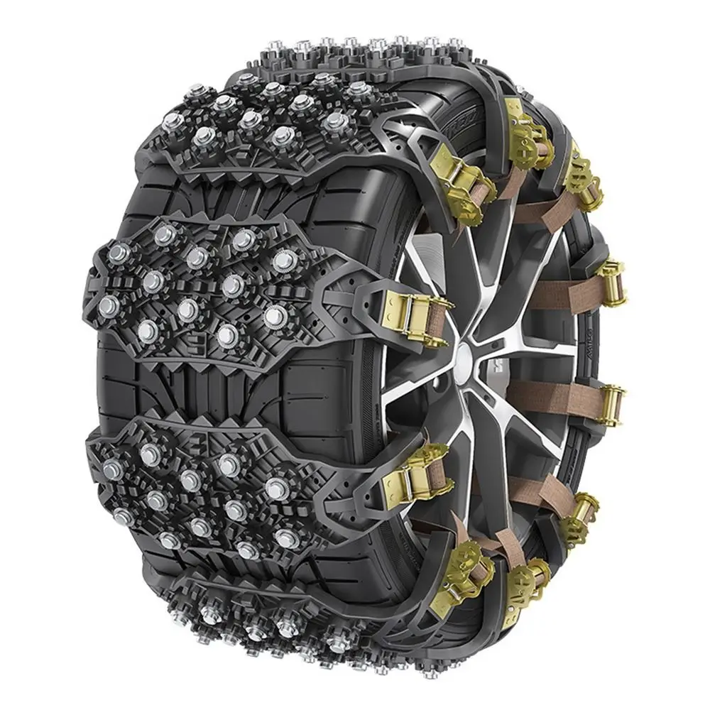 Rubber Car Snow Chains Anti-Skid Emergency Accessories Auto Tire Wheels Chains Adjustable Winter Outdoor Anti-skid Tire Chains