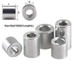 10Pcs ID d6.2 M6 M6.2 Aluminum Alloy Bushing Gasket Shaft Axle Round Sleeve Spacer Standoff OD 10MM/12MM/15MM/20MM 1.5MM To 30MM