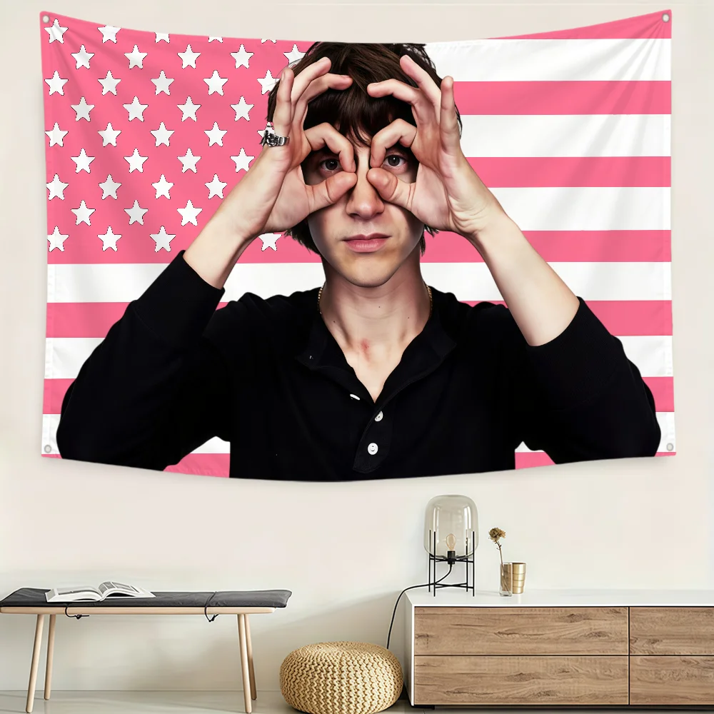 Singer A-Alex Turner Flag Polyester Printing Banner For Bedroom Living Bar Garden Garage Wall Art Out Door Decoration Gifts