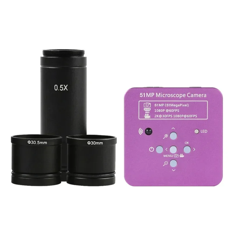 Eakins 4K 2K 48MP 1080P 55MP HDMI USB Elektronisches Okular Videomikroskop Kamera Montagegröße 23,2 mm mit Ringadaptern 30 mm 30,5 mm 7