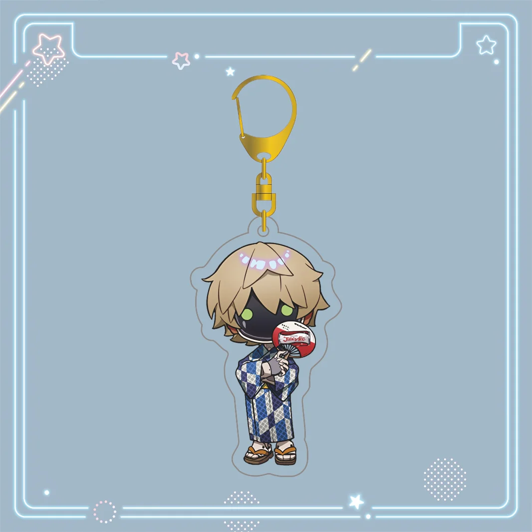 Acrylic Keychain: Milky Subway Manekineko, Cute Chibi Idols Singing Key Ring, Galaxy Train Musical Anime Bag Accessory, Limited