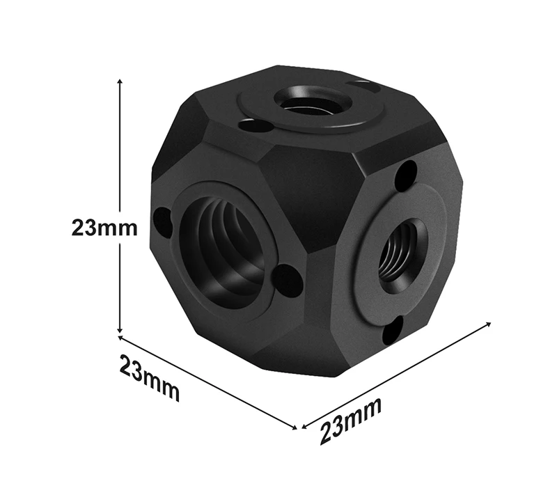 Universal Magic Cubic 1/4 3/8 Schraube Loch Adapter Dual Cube Halterung für DSLR Käfig Rig Flash Monitor Stativ Mikrofon Ständer – Detail 11