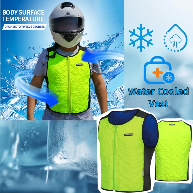 

LYSCHY Summer Wate Cool Down Vest Motorcycle Bicycle Motorbike Motocross Human Body Cooling Vest Cooling Effect 6-12℃