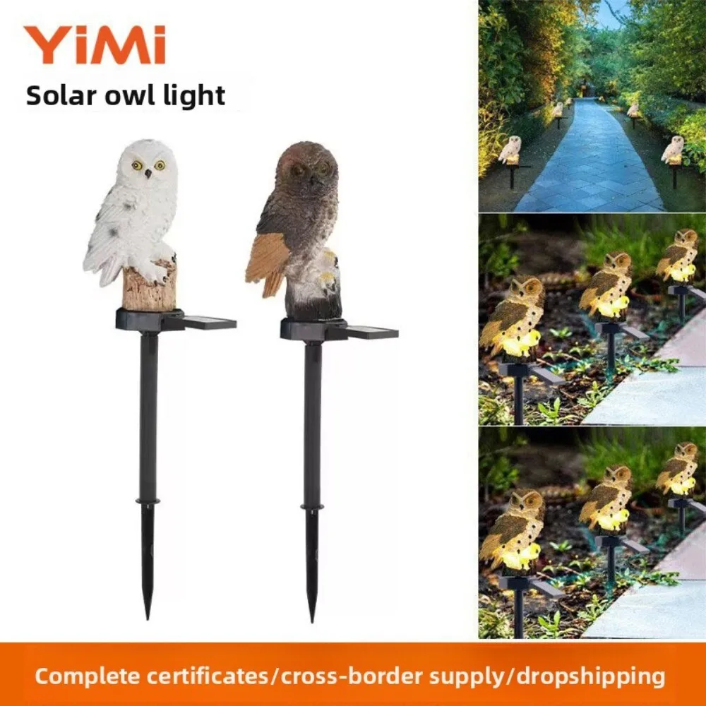 

Solar Powered Owl Resin Garden Decoration Stake for Lawn Landscape Outdoor Night Light