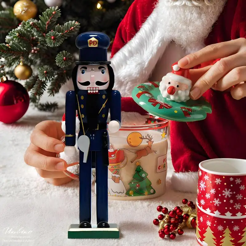 Nutcracker Figures Policeman Nutcracker Doll Figure Christmas Nutcracker Ornaments 14 Inch Wooden Nutcracker Figure Christmas