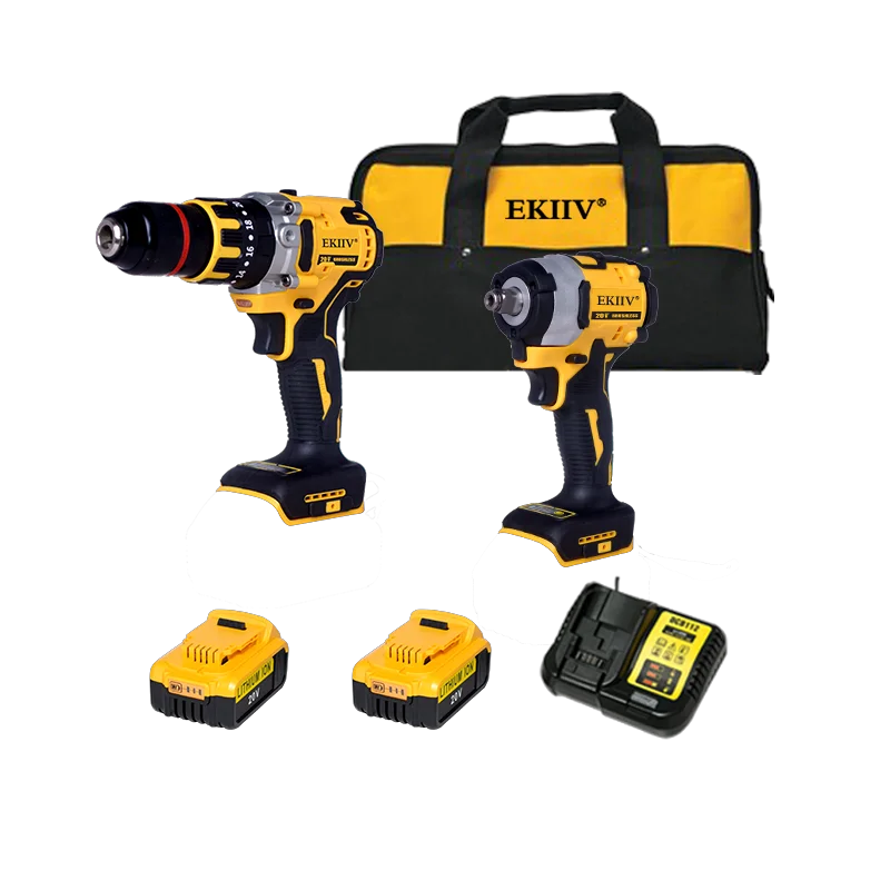 

NEW 21V Battery Brushless Cordless Multi Tools Power Tools Electric Drill Combo Kit Wrenches Tool Set 2024