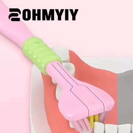 

Household 3-Sided Toothbrush With Soft Bristles Comfortable Easy To Use Deep Cleaning Toothbrush For Adults Kids Boys Girls