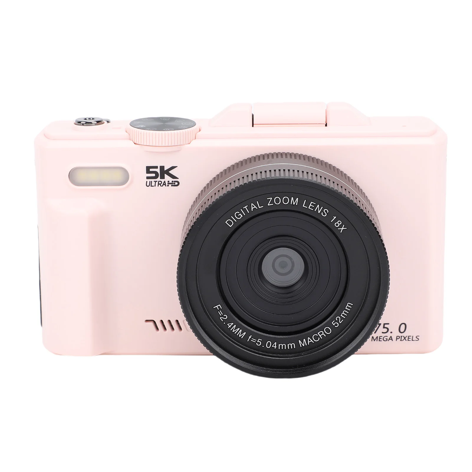 5K Digital Camera Photography WiFi 75MP Vlog Camera Autofocus Video Camera 3 Inch 180 Degree Flip Screen with 18X Digital Zoom