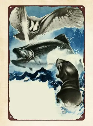 Decoración de tienda mecánica Home From the Sea 1946 Carl Burger cartel de chapa de metal