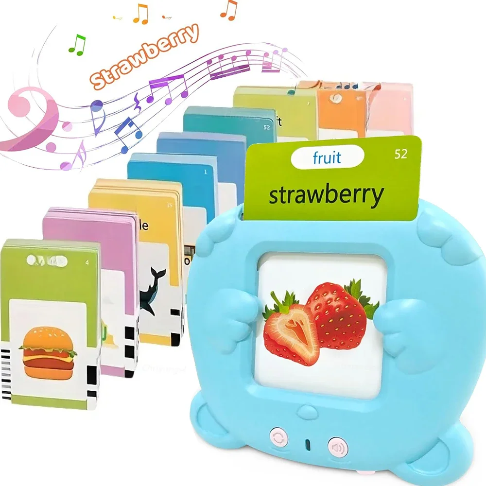 Montessori Parlante Bambini Apprendimento precoce Giocattoli educativi con suoni Sviluppo linguistico Flashcardrds per bambini