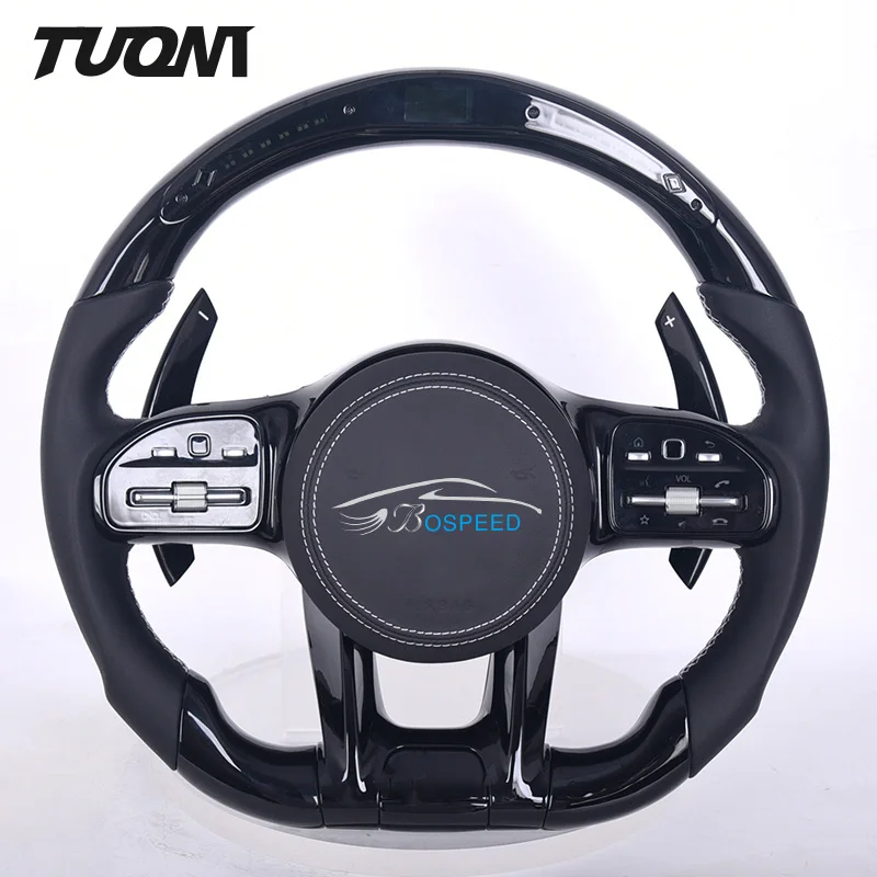 Carbon Fiber LED Steering Wheel For Mercedes Benz W204 S204 W212 V212 A45 C43 C63 E63 GT S63 GLE63 GLC63 G63 CLS63