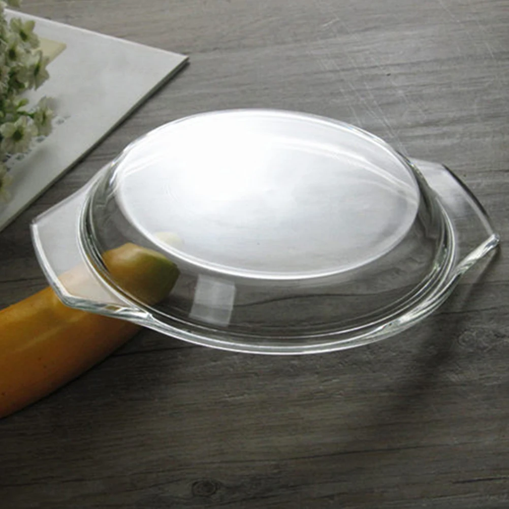 

2 Pcs Other Tidying and Dustproof Appliances Microwave Oven Glass Lid Heat Resistant Cover
