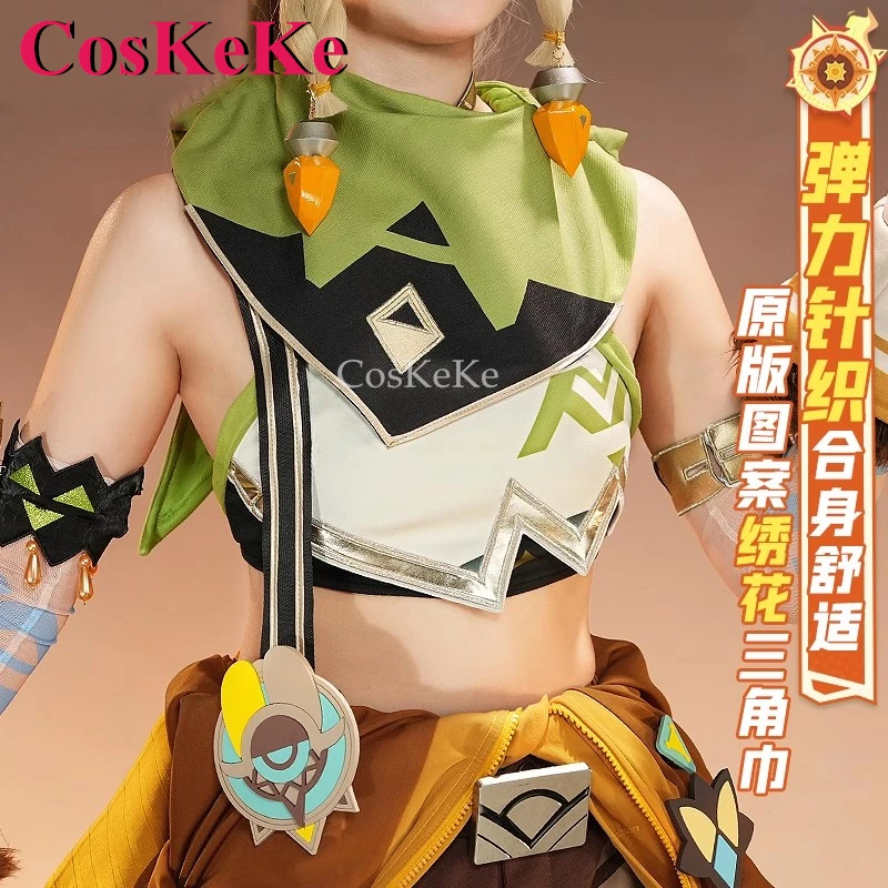 CosKeKe Kachina Cosplay Game Genshin Impact Costume Gorgeous Elegant Combat Uniforms Activity Party Role Play Clothing S-XL New