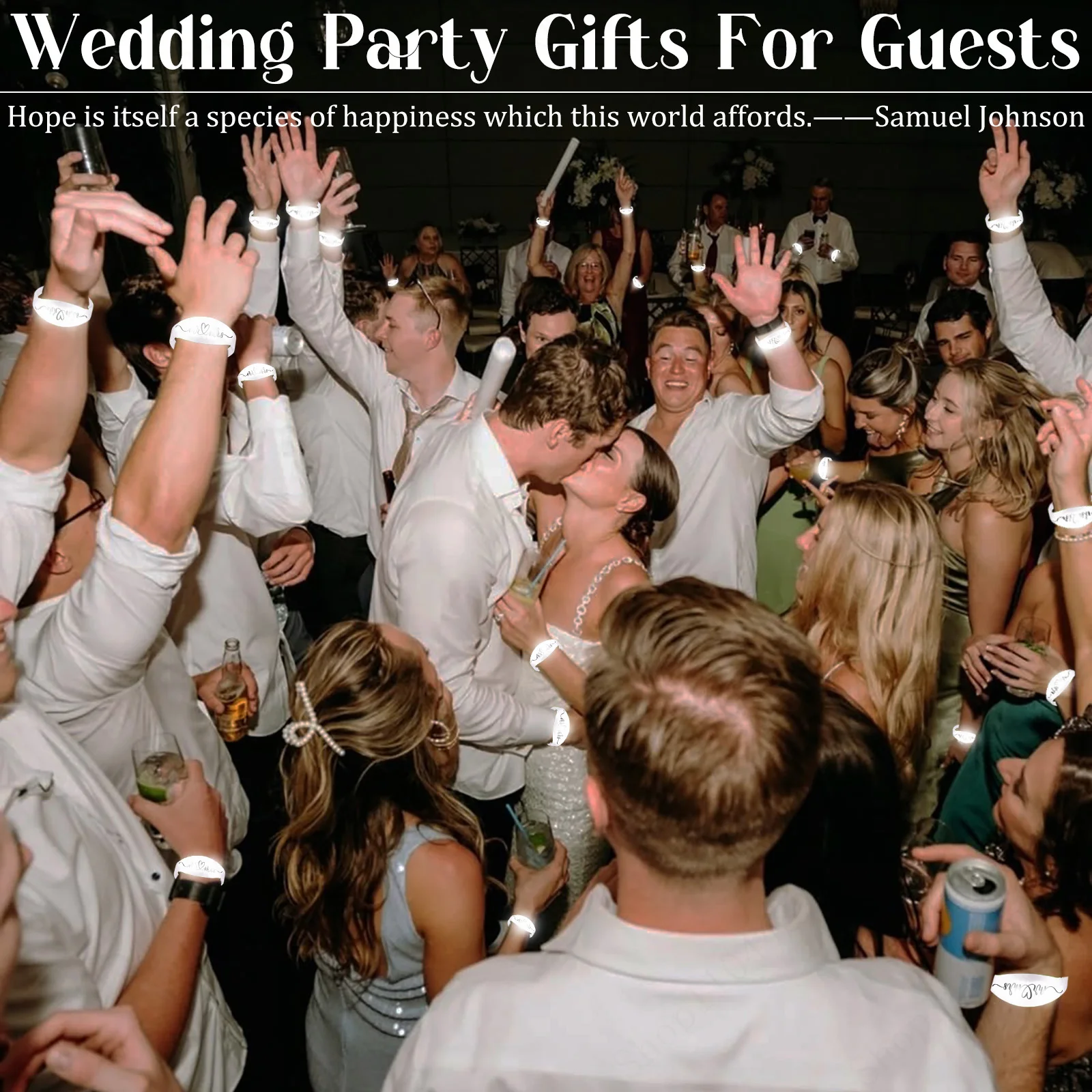 20-300 قطعة يتوهج في الظلام أساور تضيء سوار LED أساور الزفاف وامض معصمه لوازم حفلات الزفاف وأعياد الميلاد #2