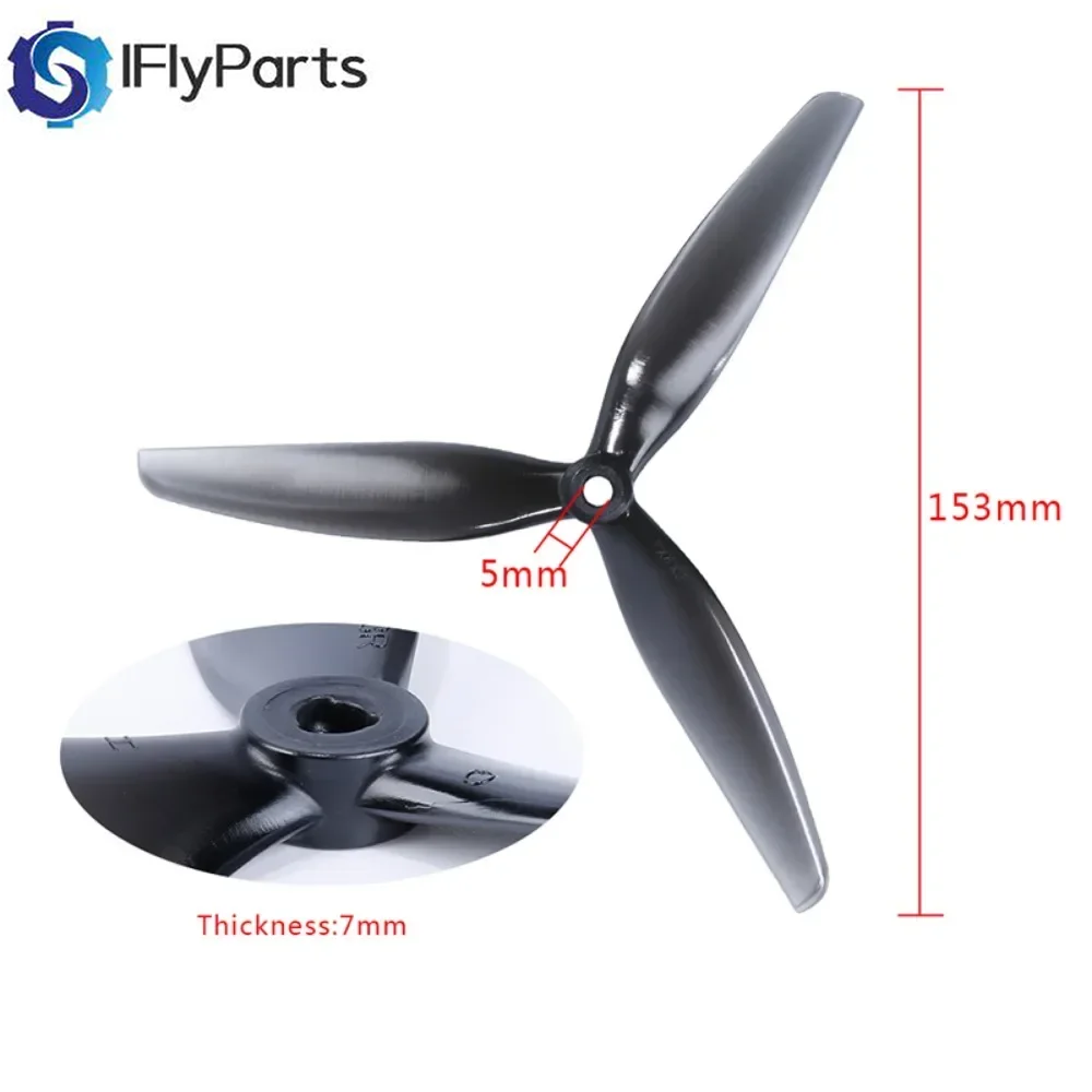 HQ 7X3.5X3 7 Inci CW CCW 3 Bilah/Tri-Blade Propeller untuk Bagian FPV