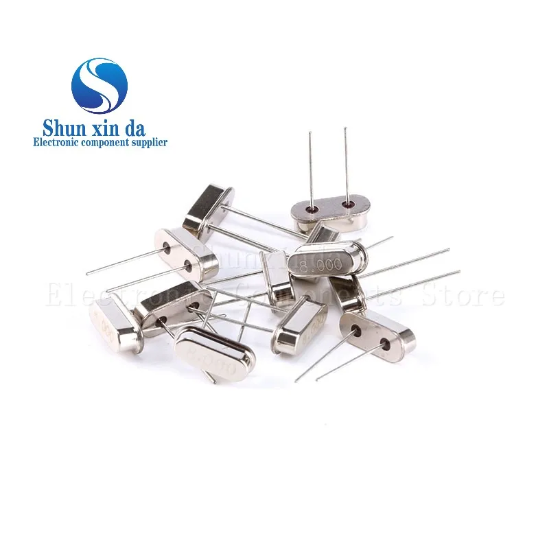 10PCS HC-49S DIP Quartz Crystal Resonator Passive Oscillator 4 6 8 10 11.0592 12  13.56 16 18.432 20 22.1184 24 25 27 30 32 MHZ