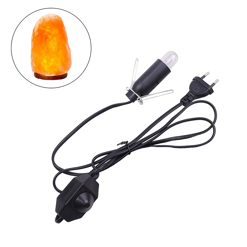 1.5m Power Cord Cable with Dimmer ON OFF Switch Metal Clip E14 E12 Base Hanglamp Holder Socket Plug Cord for Salt Rock Lava Lamp