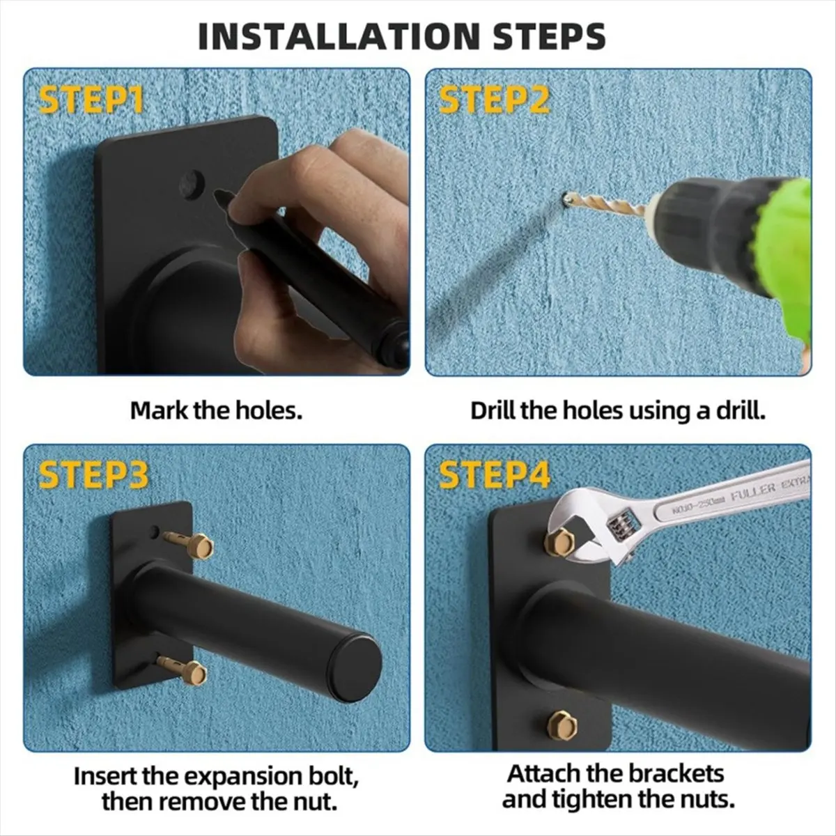 1Pc Wall Mounted Weight Plate Holder Weight Rack Storage for Weight Plate Wall-Mounted Plate Rack Barbell Plate Rack