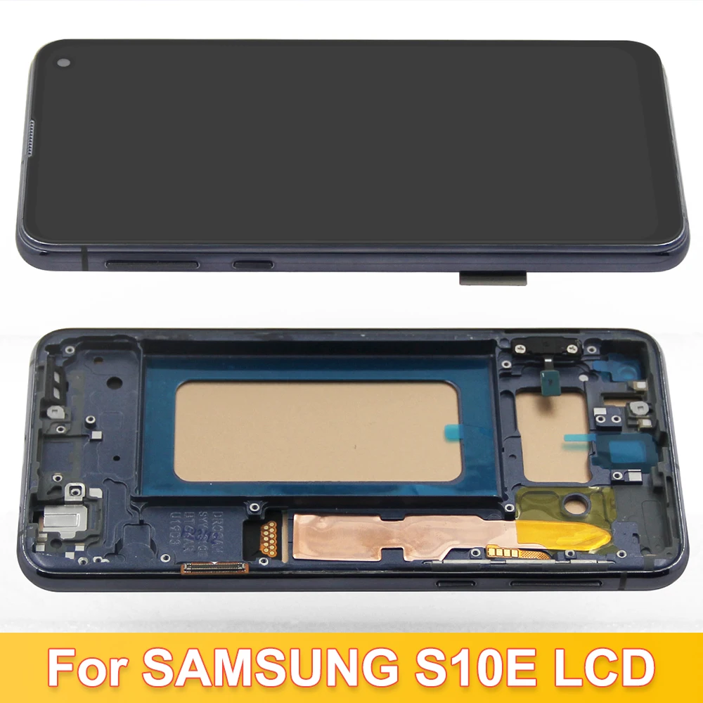 AAA+ With Frame For Samsung S10E G970 G970F/DS G970U SM-G9700 LCD Touch Screen Display Digitizer S10E Incell Repair Parts