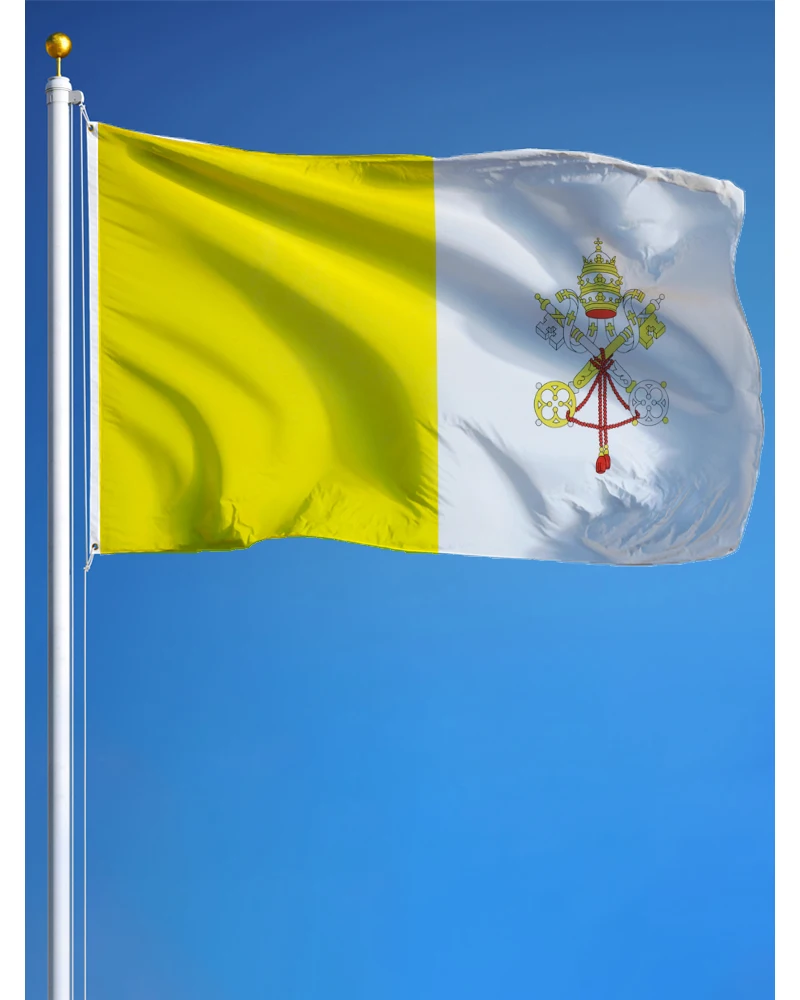 Bandera del Vaticano de 60x90cm 90x150cm para decoración 2x3 pies/3x5 pies la bandera nacional