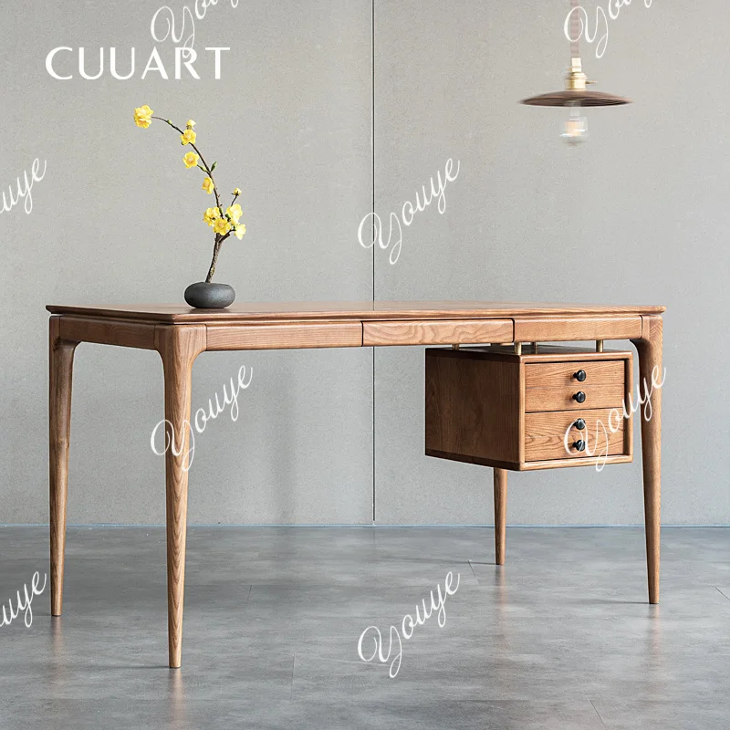 P Nordic solid wood desk study home simple small apartment learning desk office computer desk with storage