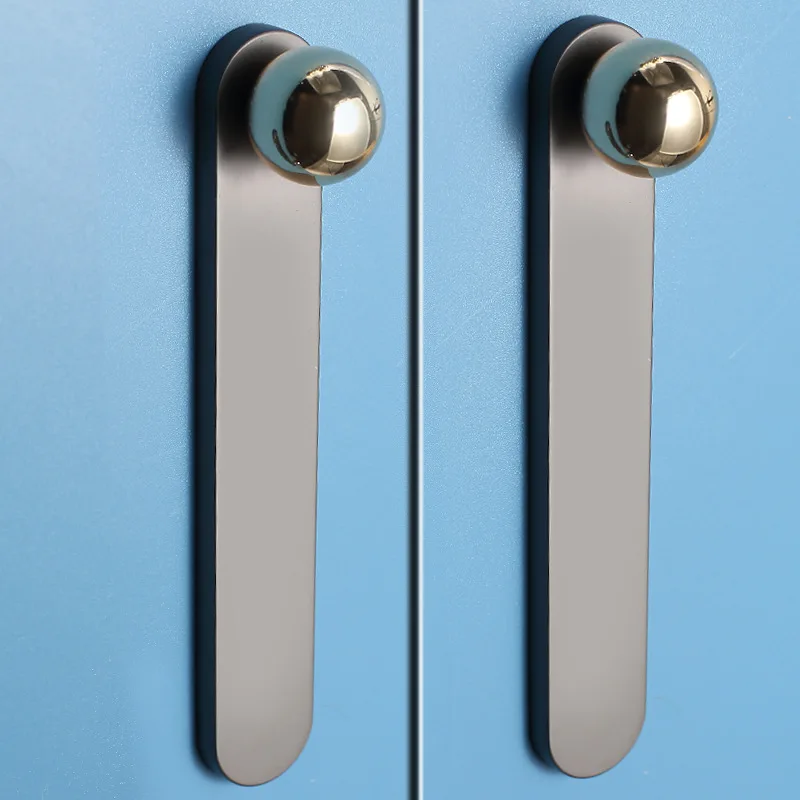 Moderner einfacher goldener Schrankgriff, Türgriff, Kleiderschrank, Schrank, Schublade, Einlochgriff für Möbelbeschläge)
