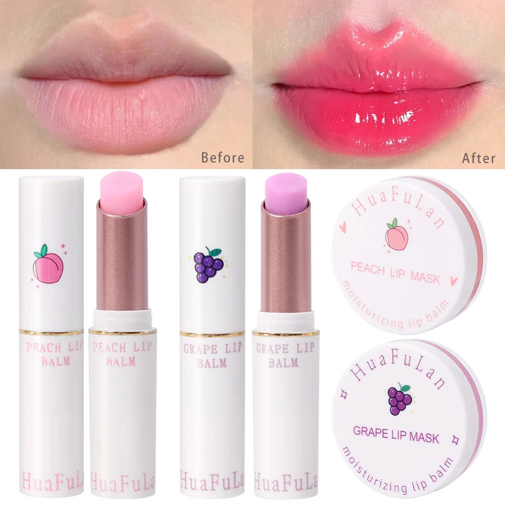 Conjunto de bálsamo labial colorido, hidratante duradouro, batom colorido, maquiagem de cuidados, antirachaduras, óleo de plumper labial, cosméticos coreanos