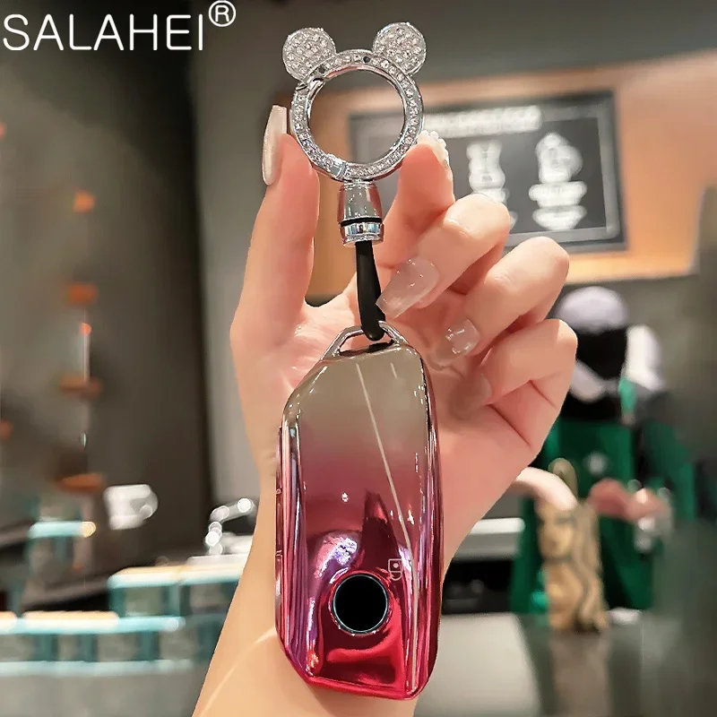 

Car Remote Key Case Cover Protector Shell For BMW I7 X7 G07 LCI IX I20 X1 U11 7 Series G70 G09 XM U06 G81 M3 Keyless Accessories