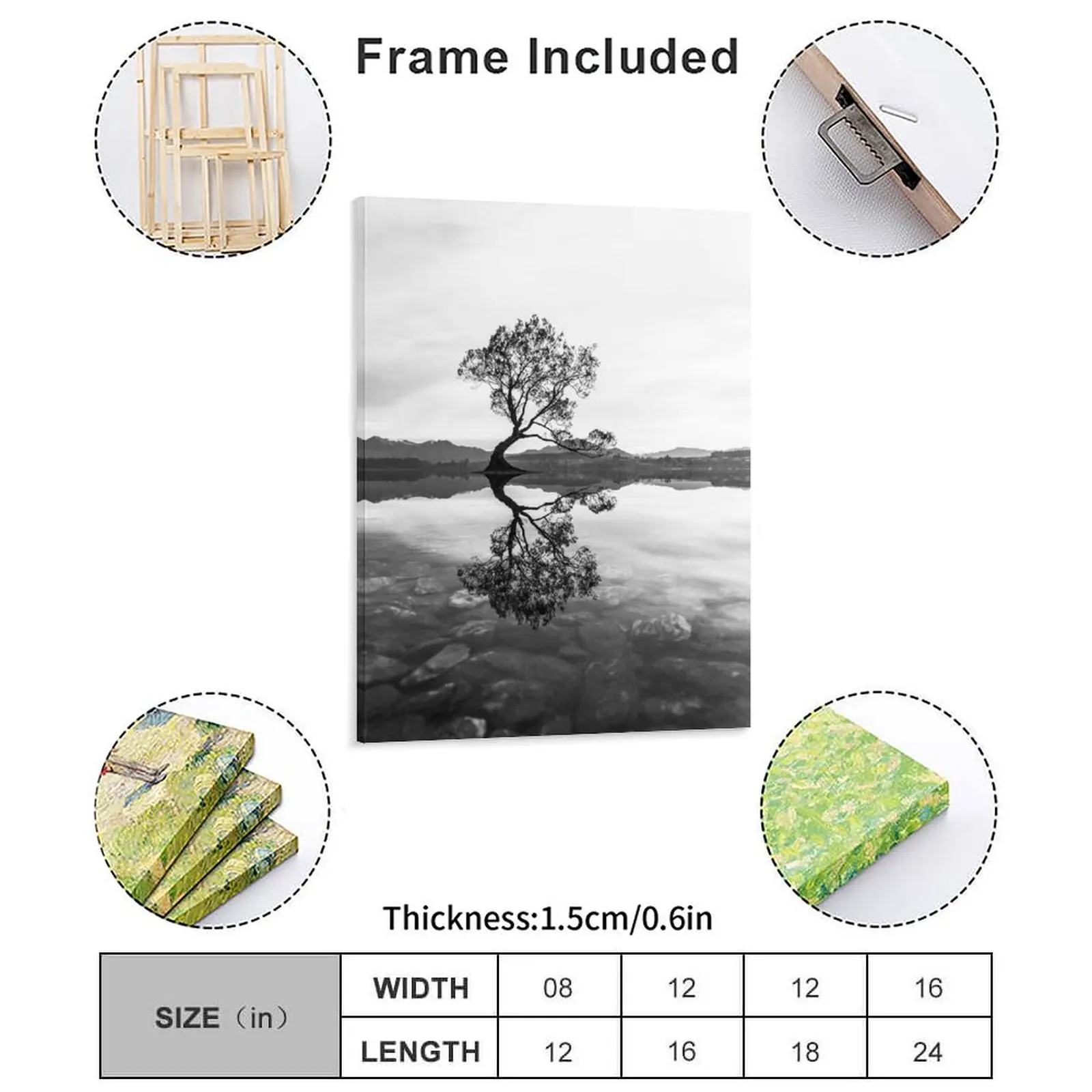 Wanaka Tree New Zealand Canvas Painting Wall Mural Customize Mural Wall Living Room Framed Wall Paintings