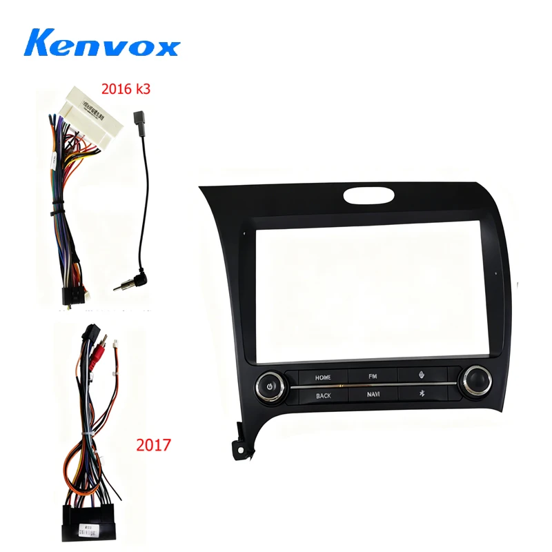 

9inch Android car audio radio fascia frame for kia k3 2013-2018 2Din Stereo DVD Dash mount kit panel wire cable adapter