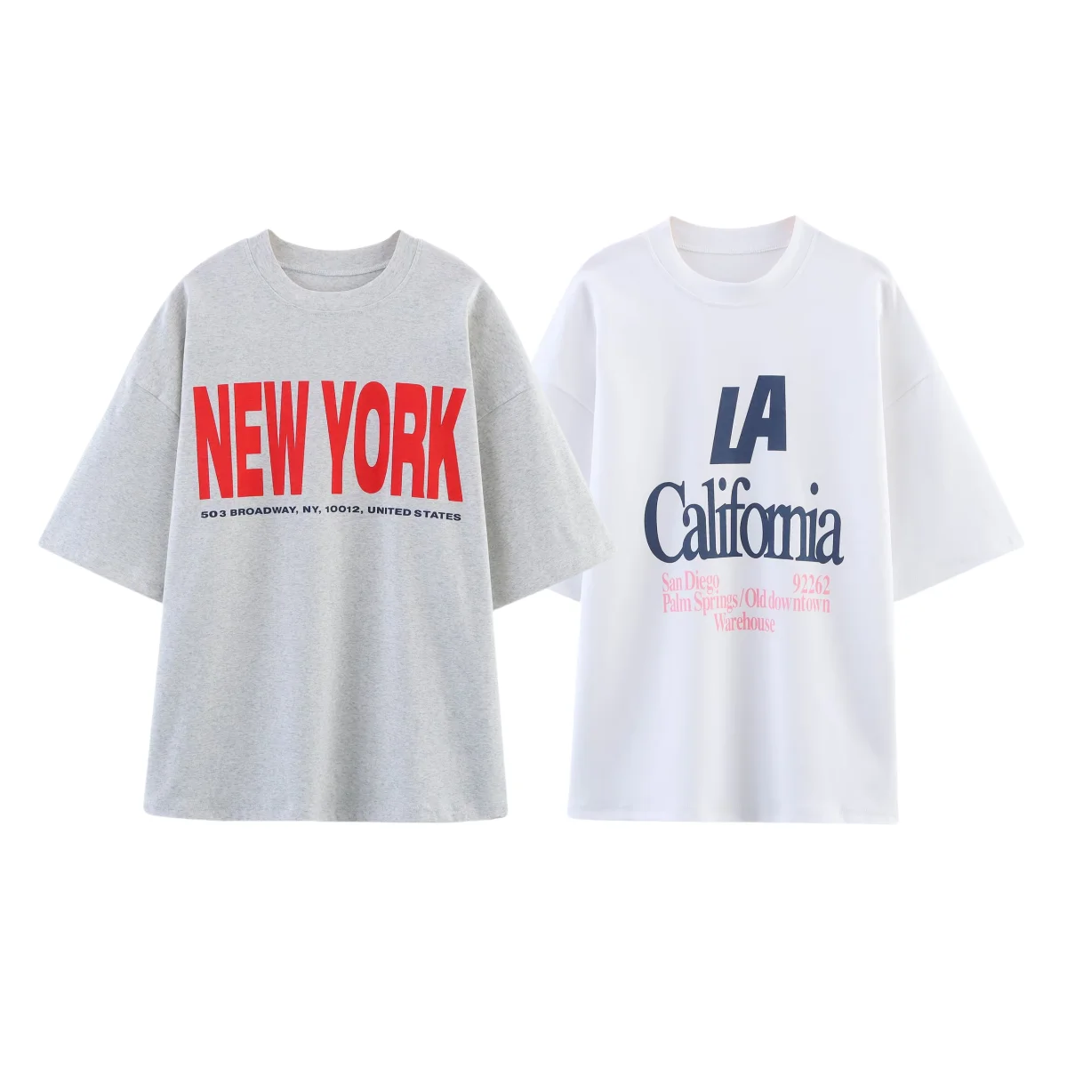 

BM&MD&ZA Ladies Loose Casual Alphabet - printed Short - sleeved T - shirts Stylish and Comfortable Womenswear