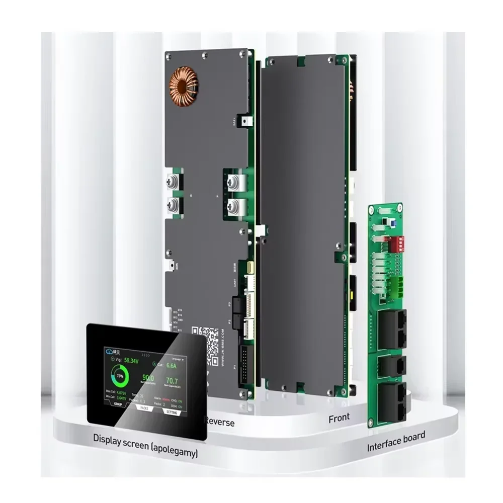 High Voltage 16S 48V 200A LiFePO4 Battery Active Balancer for Bluetooth LCD Display PCB Board Management System