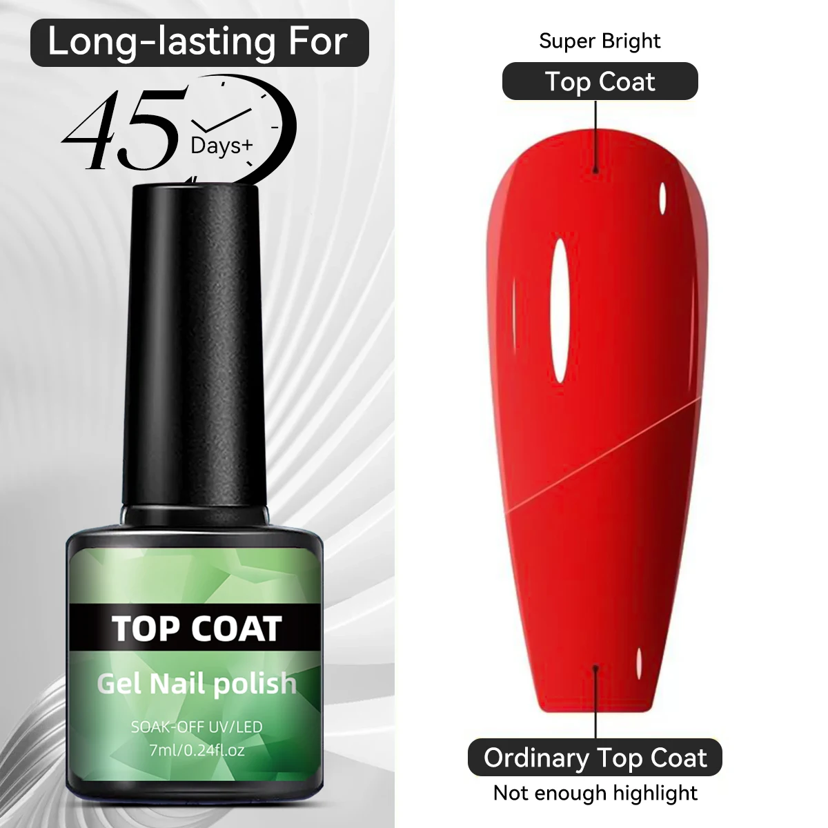 فاسدين 0. 24oz * 1 زجاجة جيل لفن الأظافر، معطف أساسي، معطف علوي لامع، معطف علوي غير لامع، طلاء أظافر جل، خاص لفن الأظافر، طلاء كريستالي، تشغيل غير لامع، جل طلاء أظافر قابل للإزالة، عنصر خاص لعشاق طلاء الأظافر #3