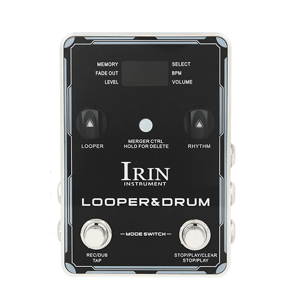 

IRIN XS-04 Loops＆Drum Electric Guitar Pedal Machine 40 Storage 100 Drum Rhythms 10 Metronomes Effect Guitar Parts & Accessories