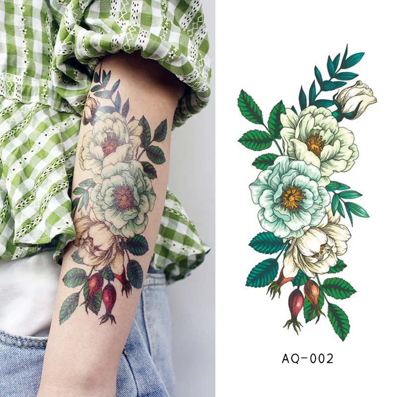 

Flower Tattoo Fashion Flower Arm Arm Body Painting Temporary Tattoos Stickers Wholesale Size:210*100mm