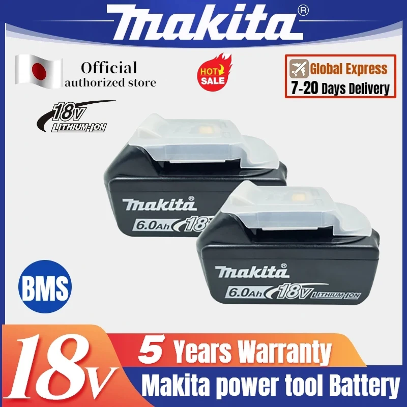 BL1840 Makita 18V 6.0Ah rechargeable battery, suitable for Makita  BL1830 BL1830B BL1850 BL1850B original power tool battery