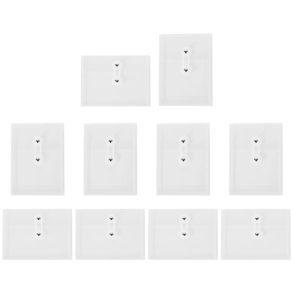 

10 Pcs File Holder Plastic Folders Envelope Reusable Envelopes for Documents Office