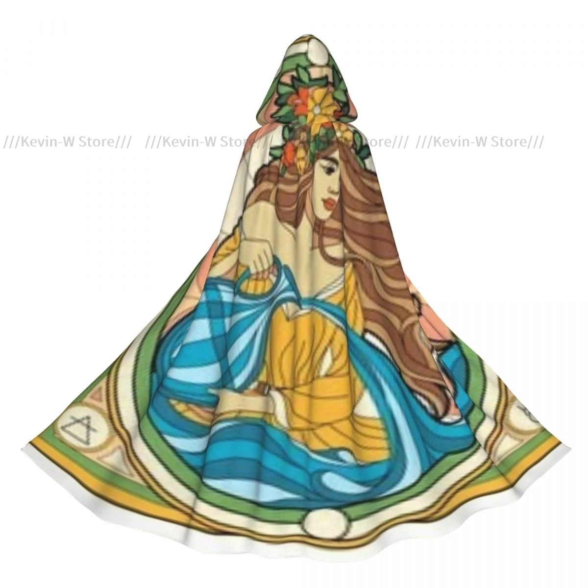 

Unisex Witch Party Reversible Hooded Adult Vampires Cape Cloak Aquarius Astrological Zodiac Signs