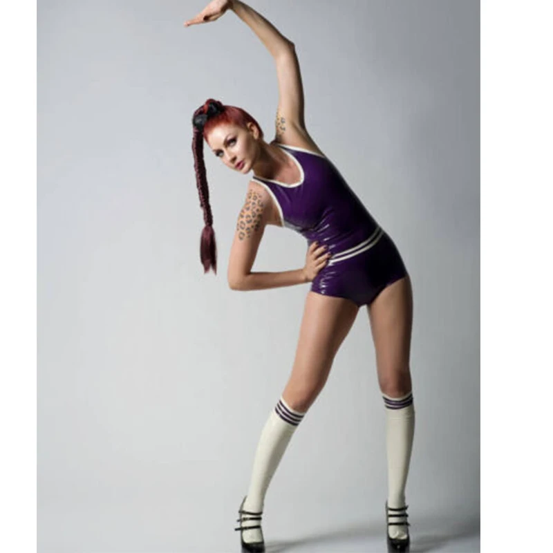 

Latex Catsuit Vitality Suit Sweet Outfit Jumpsuit Tops and Shorts (No Stocking)