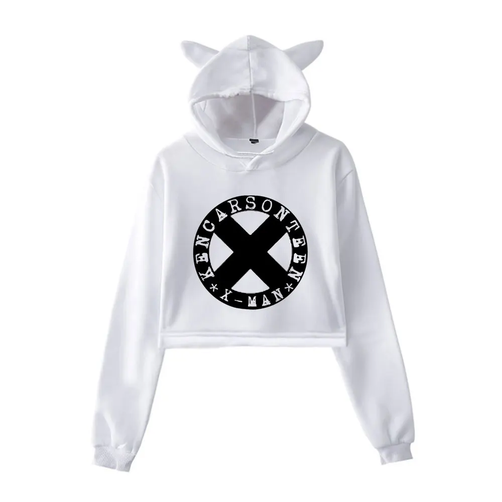 Ken Carson Merch Vintage années 90 Streetwear logo sweat à capuche sweats pour filles chat oreille culture mode sport pull